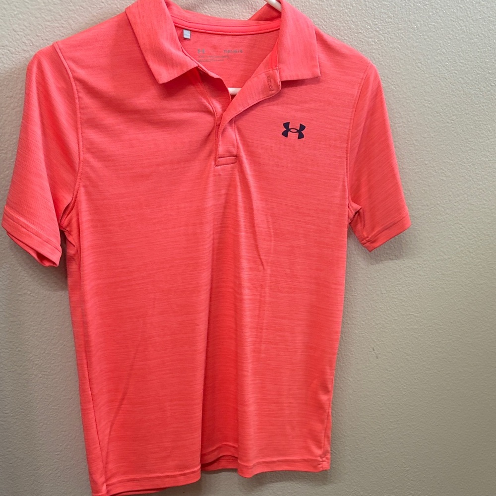 Under Armour Dri-Fit Bright Coral Polo Shirt